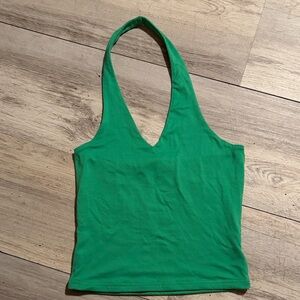 Emerald Halter Neck Tank Top